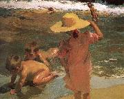 Joaquin Sorolla Children swimming beach oil painting reproduction